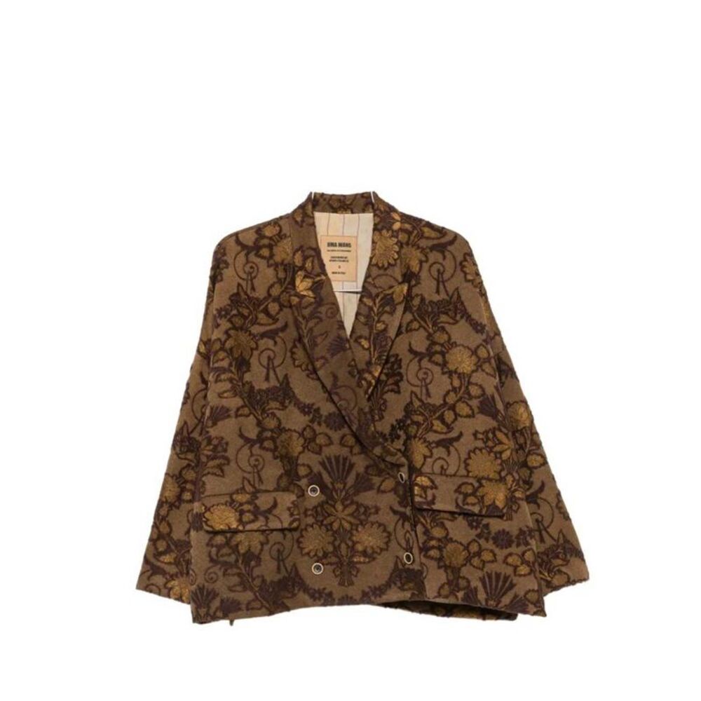 Uma Wang Women Double-Breasted Floral Jacquard Jacket